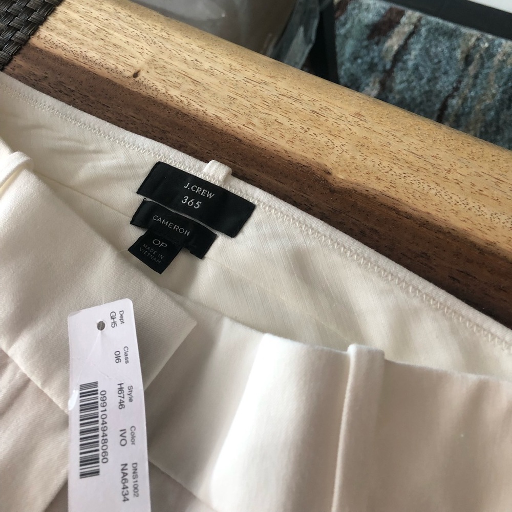 White size 0 petite pants from J Crew